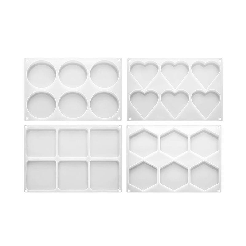 Coaster Mold Round - FYBL-Resin Molds 4 Inch Round Square