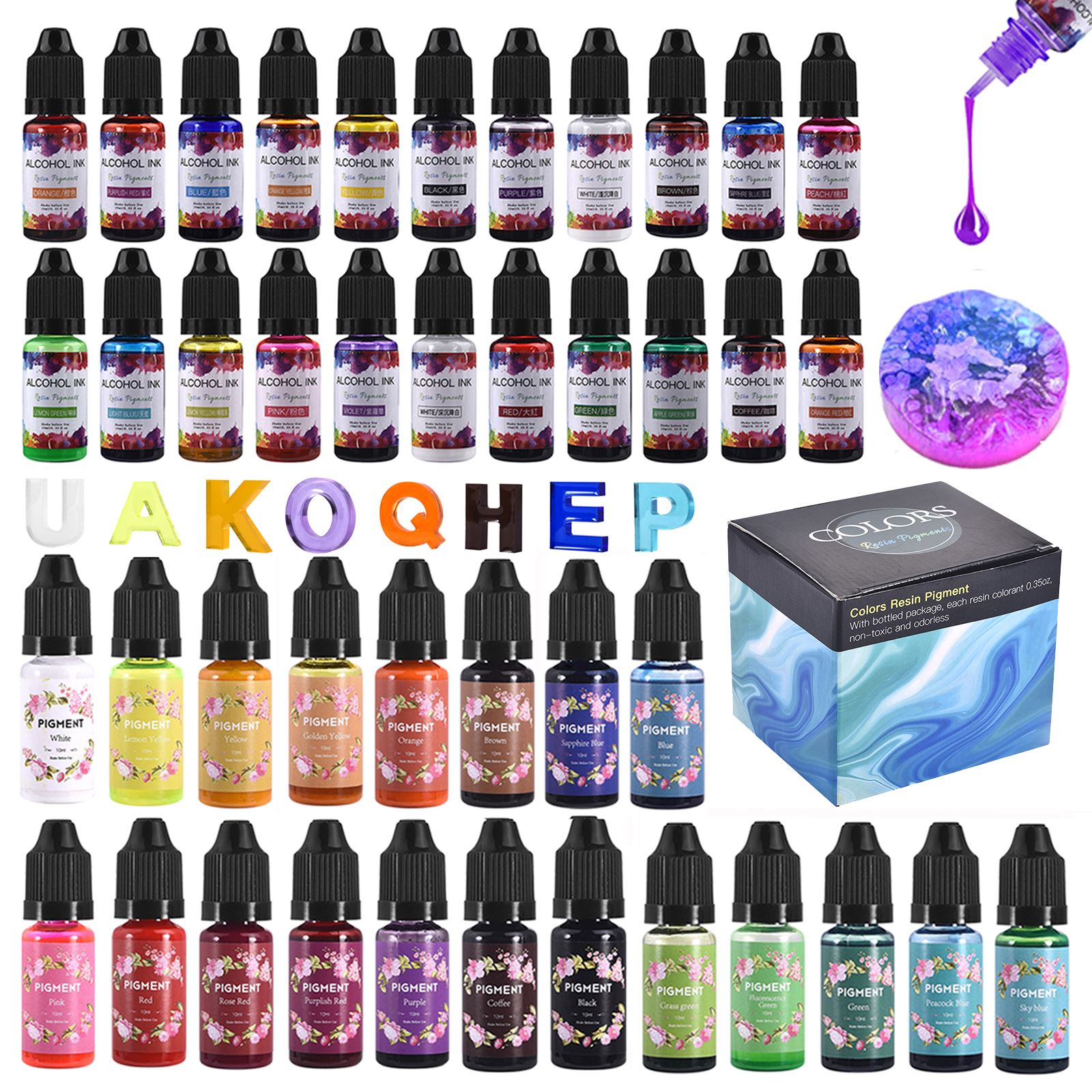 Resin Pigment Set - 1 Set Resin Pigment Kit Art