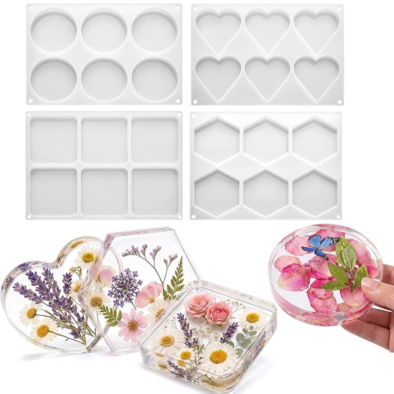 FYBL-Resin Molds 4 Inch Round  - огляд і ціна Coaster Mold Round