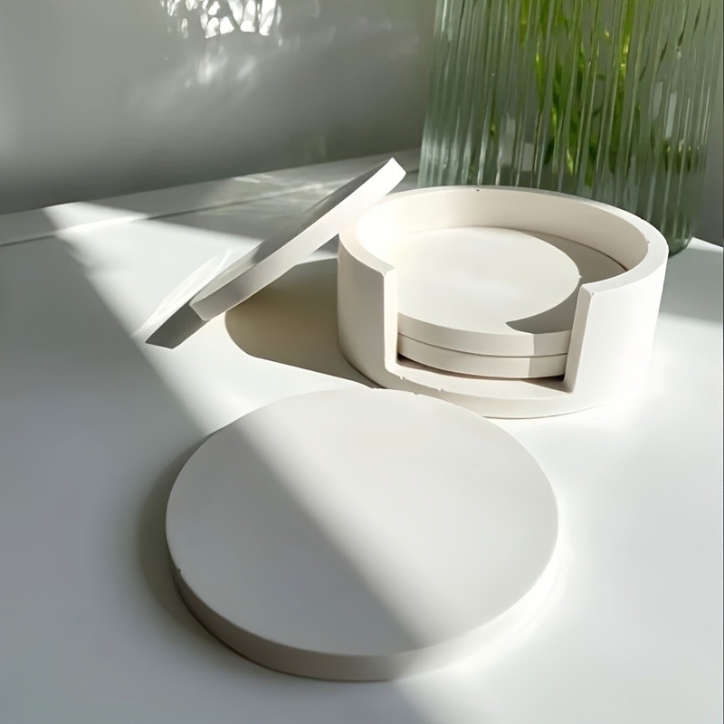 5pcs Round Coaster Silicone Mo - огляд і ціна Coaster Mold Round