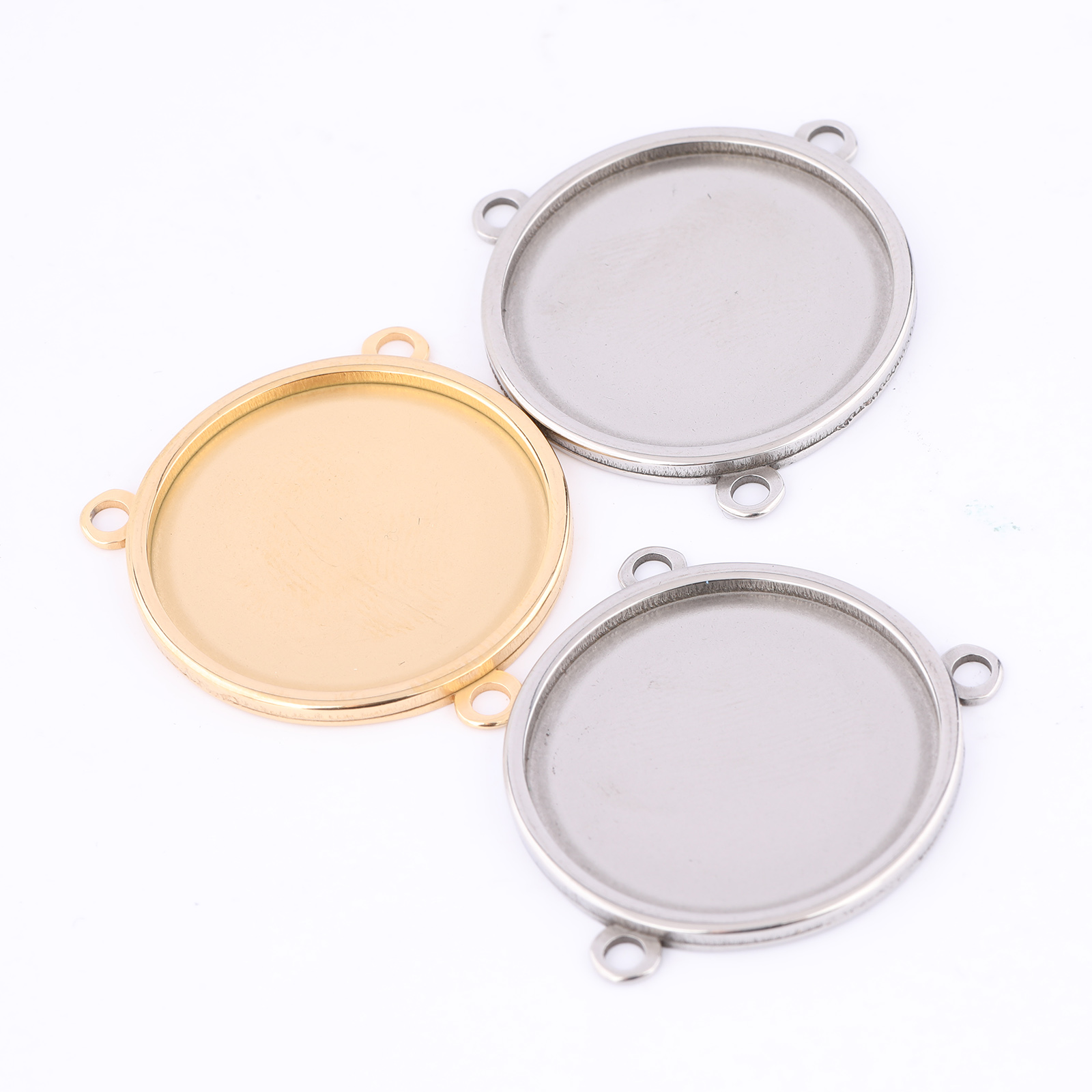 5pcs Stainless Steel Gold Plat - огляд і ціна Bezels Set Pendant