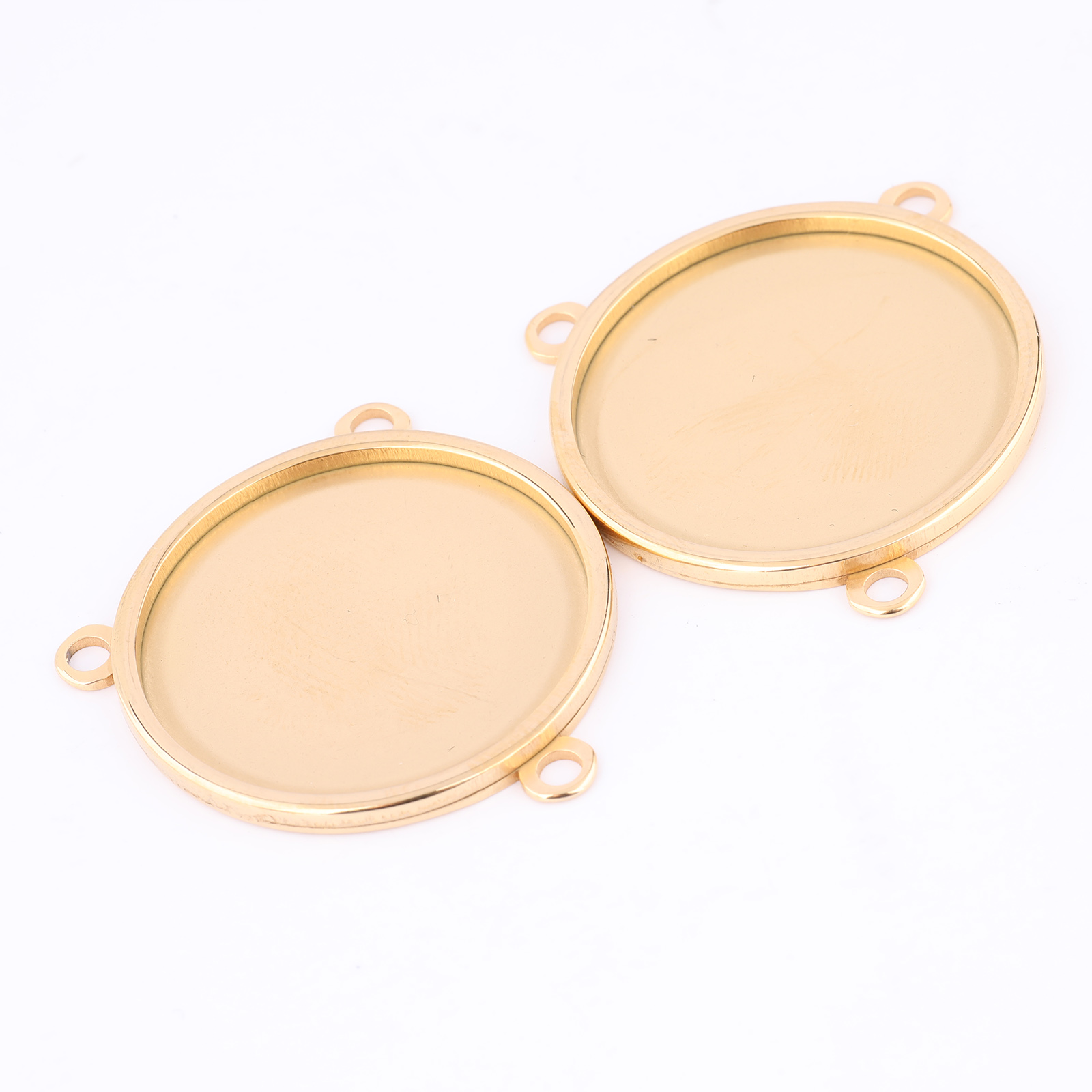 5pcs Stainless Steel Gold Plat - огляд і ціна Bezels Set Pendant